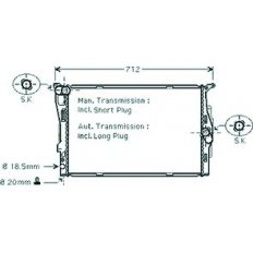 Radiatore acqua per BMW 1 E87 dal 2004 al 2007