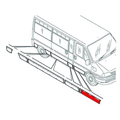 Modanatura porta anteriore per CITROEN JUMPER dal 2002 al 2006 lato sinistro guidatore Codice OEM 735383224