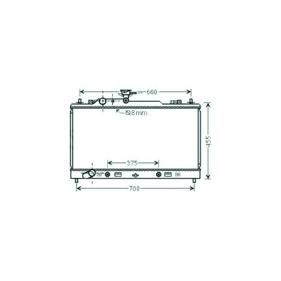 Radiatore acqua per MAZDA 6 dal 2010 al 2012 Codice OEM LF4K15200B