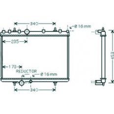 Radiatore acqua per PEUGEOT 407 dal 2004 al 2010