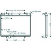 Radiatore acqua per PEUGEOT 407 dal 2004 al 2010