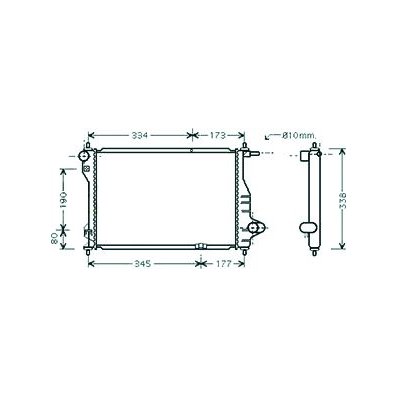 Radiatore acqua per CHEVROLET - DAEWOO MATIZ dal 2005 al 2007 Codice OEM 96591475