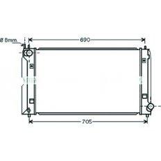 Radiatore acqua per TOYOTA COROLLA dal 2004 al 2007