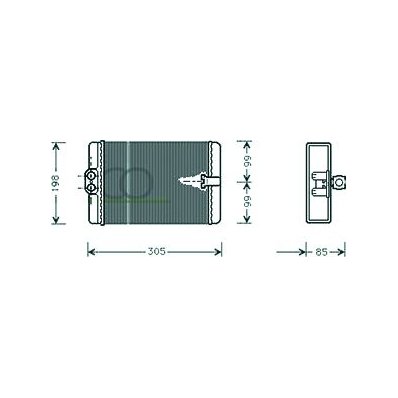 Scambiatore di calore per MERCEDES-BENZ CLK W208 dal 1997 al 2002 Codice OEM 210-830-0661