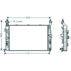 Radiatore acqua per OPEL MERIVA dal 2003 al 2006