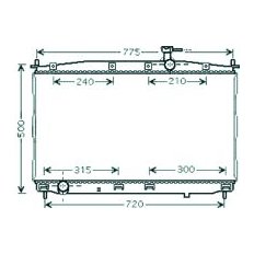 Radiatore acqua per HYUNDAI SANTA FE' dal 2000 al 2006