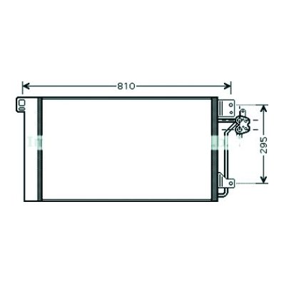 Condensatore per VOLKSWAGEN TRANSPORTER T5 dal 2003 al 2009 Codice OEM 7H0820411E