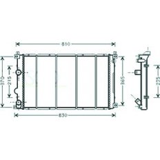 Radiatore acqua per RENAULT MASTER dal 2003 al 2010