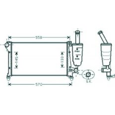 Radiatore acqua per FIAT PANDA dal 2003 al 2011