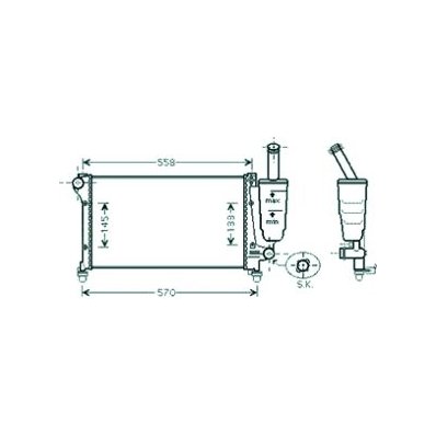 Radiatore acqua per FIAT PANDA dal 2003 al 2011 Codice OEM 51759805