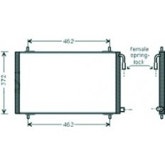 Condensatore per PEUGEOT 206 dal 1998 al 2009