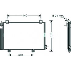 Condensatore per TOYOTA YARIS dal 1999 al 2003