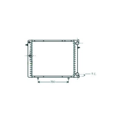 Radiatore acqua per RENAULT R19 dal 1988 al 1992 Codice OEM 7700272527