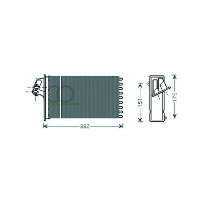 Scambiatore di calore per MERCEDES-BENZ VIANO dal 1996 al 2003 Codice OEM A0038350001