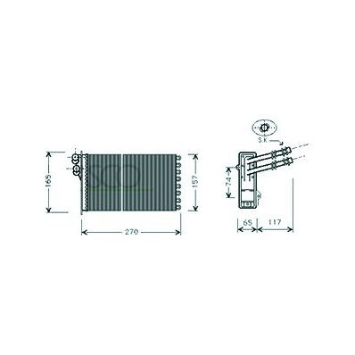 Scambiatore di calore per AUDI A3 dal 1996 al 2000 Codice OEM 191819031B