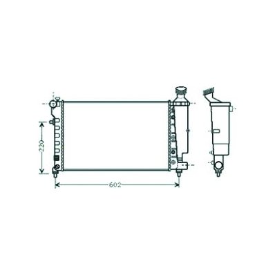 Radiatore acqua per PEUGEOT 106 dal 1996 al 2003 Codice OEM 1330A7