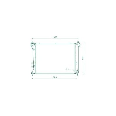 Radiatore acqua per HYUNDAI i20 dal 2012 al 2014 Codice OEM 253101J200