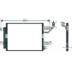 Condensatore per MITSUBISHI COLT dal 2004 al 2008