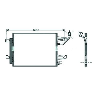 Condensatore per MITSUBISHI COLT dal 2004 al 2008 Codice OEM A4548300070