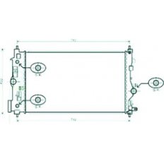 Radiatore acqua per OPEL ASTRA J dal 2012 al 2015