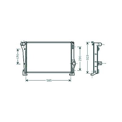 Radiatore acqua per FIAT IDEA dal 2003 al 2012 Codice OEM 51700805