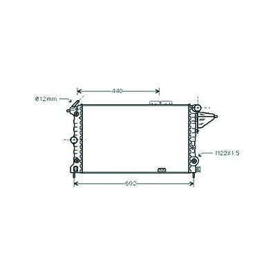 Radiatore acqua per OPEL VECTRA A dal 1988 al 1992 Codice OEM 03096382