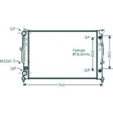 Radiatore acqua per AUDI A6 dal 2001 al 2004