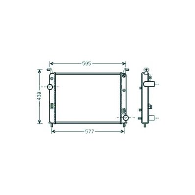 Radiatore acqua per FIAT ALBEA dal 2002 al 2012 Codice OEM 51718122