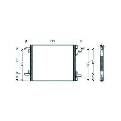 Condensatore per MERCEDES-BENZ M W163 dal 1997 al 2001 Codice OEM 1638300170