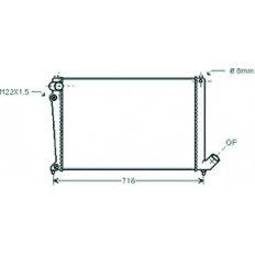 Radiatore acqua per PEUGEOT 406 dal 1995 al 1999