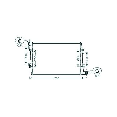 Radiatore acqua per AUDI A3 dal 2003 al 2005 Codice OEM 1K0121251AK