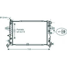 Radiatore acqua per OPEL ZAFIRA dal 2005 al 2008