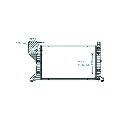 Radiatore acqua per MERCEDES-BENZ SPRINTER dal 1995 al 1999 Codice OEM 901-500-3400