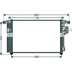 Condensatore per HYUNDAI SANTA FE' dal 2000 al 2006