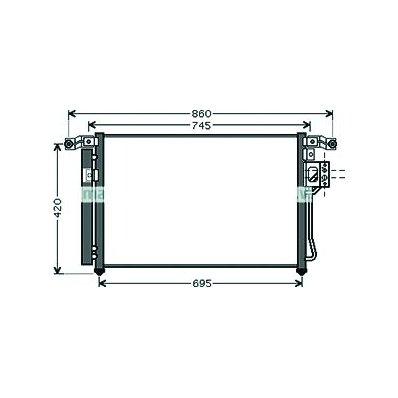 Condensatore per HYUNDAI SANTA FE&#039; dal 2000 al 2006 Codice OEM 976062B100