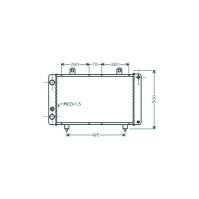 Radiatore acqua per FIAT DUCATO dal 1982 al 1990 Codice OEM 1330N4