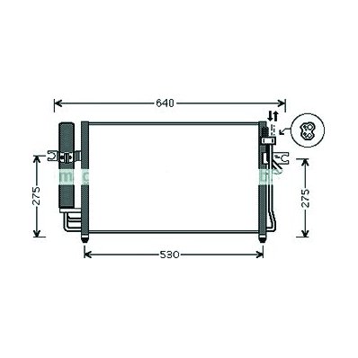 Condensatore per HYUNDAI GETZ dal 2002 al 2005 Codice OEM 976061C200