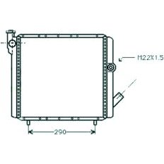 Radiatore acqua per RENAULT EXPRESS dal 1991 al 1997