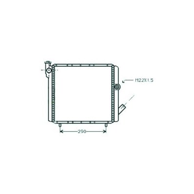 Radiatore acqua per RENAULT EXPRESS dal 1986 al 1991 Codice OEM 7700773700