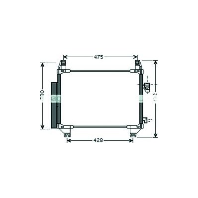 Condensatore per TOYOTA YARIS dal 2017 Codice OEM 88460-0D060