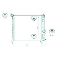 Radiatore acqua per OPEL MERIVA dal 2014