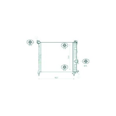 Radiatore acqua per OPEL MERIVA dal 2010 al 2014 Codice OEM 13283250