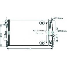 Radiatore acqua per MERCEDES-BENZ VITO dal 2003 al 2010