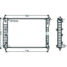 Radiatore acqua per CHEVROLET - DAEWOO CAPTIVA dal 2006 al 2011