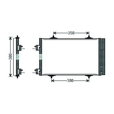 Condensatore per CITROEN C5 dal 2008 Codice OEM 6455JA