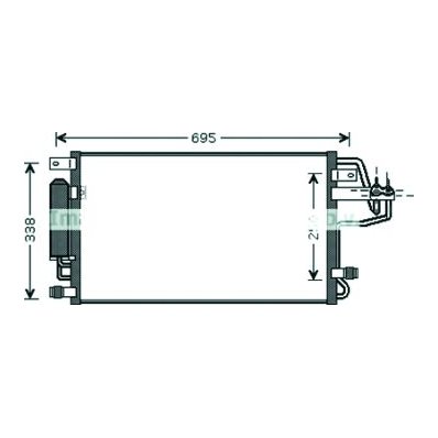 Condensatore per HYUNDAI TUCSON dal 2004 al 2015 Codice OEM 97606-2E000