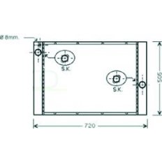 Radiatore acqua per BMW 5 E60 dal 2003 al 2007