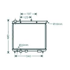 Radiatore acqua per CITROEN C3 dal 2002 al 2005