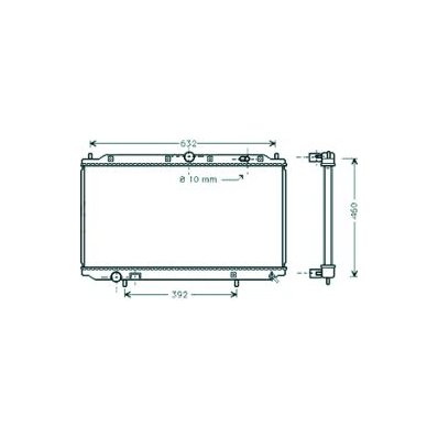 Radiatore acqua per VOLVO S40 dal 2000 al 2004 Codice OEM 8601843