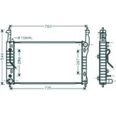 Radiatore acqua per CHEVROLET - DAEWOO CAPTIVA dal 2006 al 2011